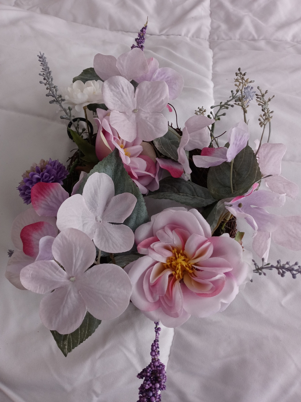 Ashland Purple Flower Mini Wreath